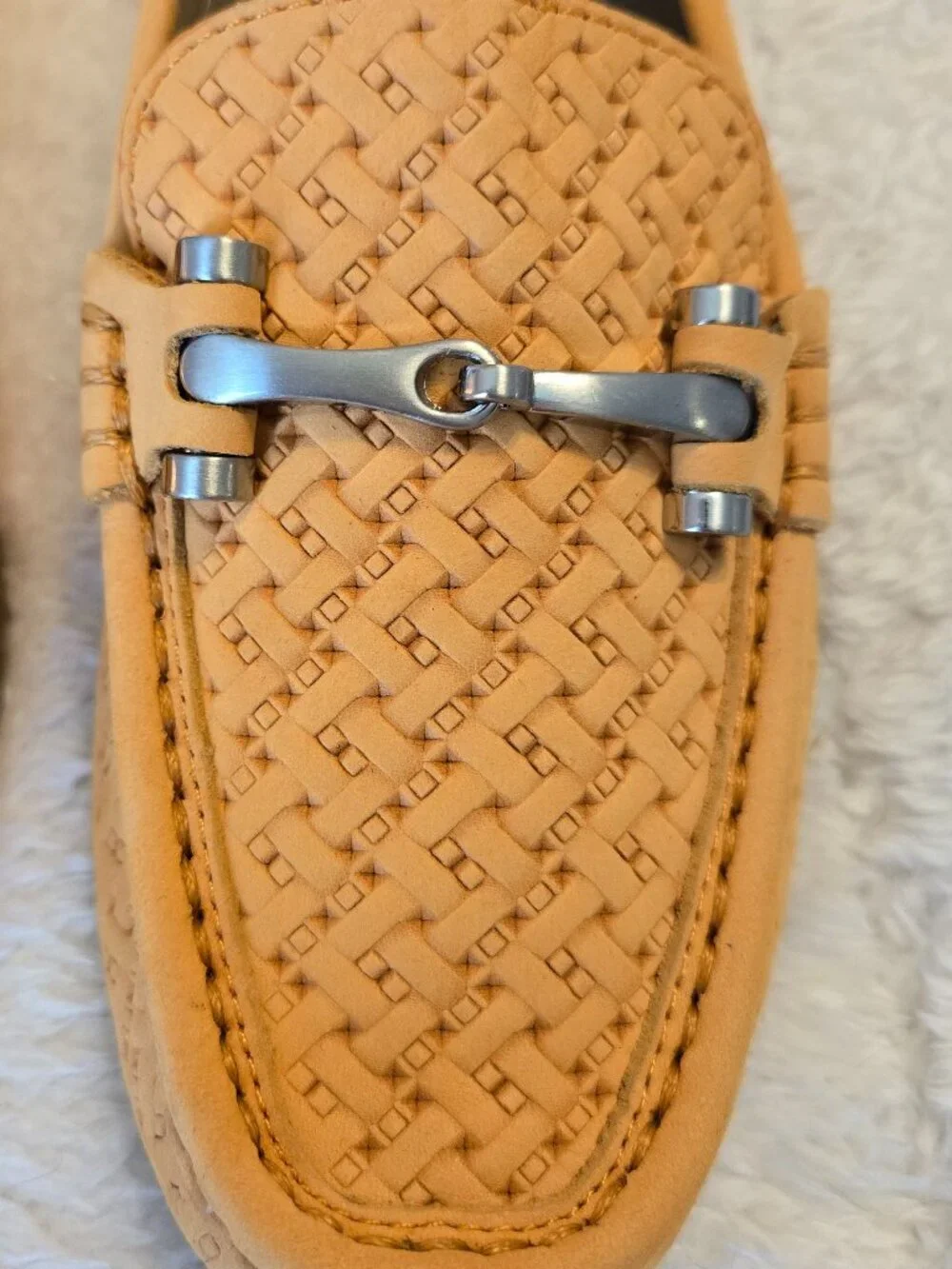 NWOT Donald Pliner Loafers with Silver Accent Buckle - 6M